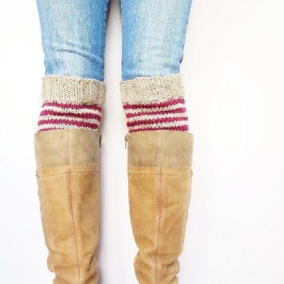 Cozy Striped Boot Cuffs