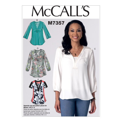 McCall's Misses' Banded Tops with Yoke M7357 - Sewing Pattern