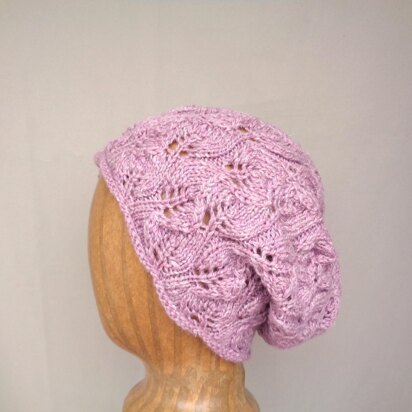Rosebud Slouch Hat - knitting pattern
