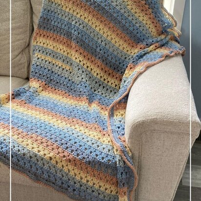 Easy Crochet Modern Granny Blanket Pattern