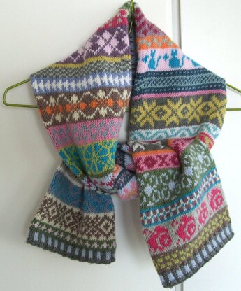 My colorful fair isle scarf