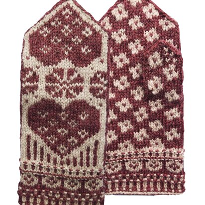 Hearts & Flowers Mittens