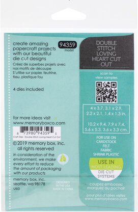 Memory Box Dies - Double Stitch Loving Heart Cut Out