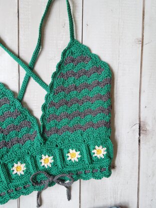 Crochet Floral Bralette - UK terms