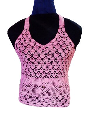 Crochet Pink Blouse