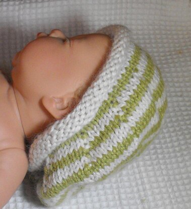 BABY STRIPEY ROLL BRIM TAM SLOUCH KNITTING PATTERN - MADMONKEYKNITS