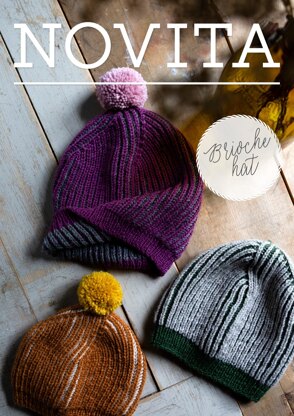 Brioche Hat in Novita Nordic Wool - Downloadable PDF