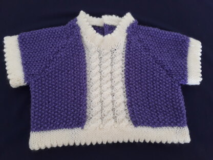 Cable and moss stitch sweater
