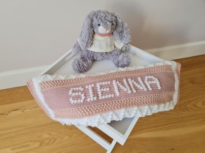 Personalised Baby Name Bobble Blanket