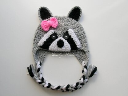 Raccoon Baby Hat and Diaper Cover