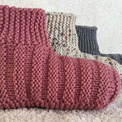 Ribbed Bootie Slippers