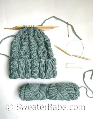 #338 Maren Bulky Cabled Beanie