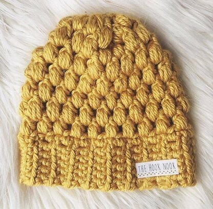 Puff Stitch Slouchy Beanie