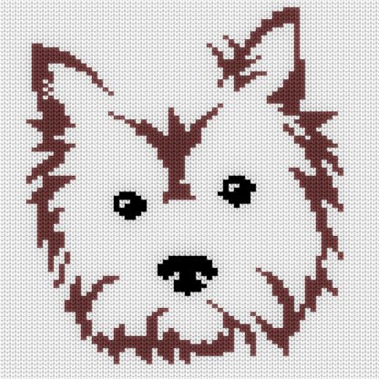 Yorkshire Terrier Dog Face Chart for Knitting