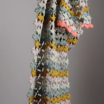 Crochet Flower Trellis Scarf