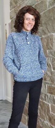 Dale - Lady and man’s sweater with pocket and buttoned neck