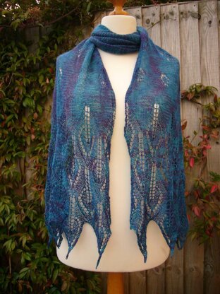 Peacock scarf