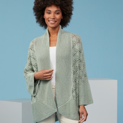 Woodland Cardigan - Knitting Pattern for Women in Tahki Yarns Tiburon by Tahki Yarns