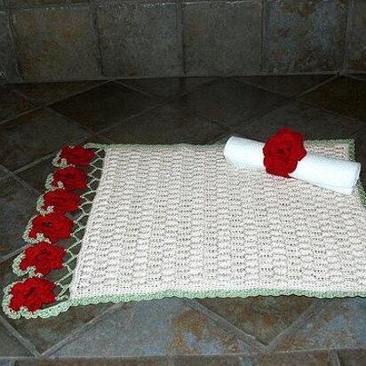 Basketweave Floral Placemats