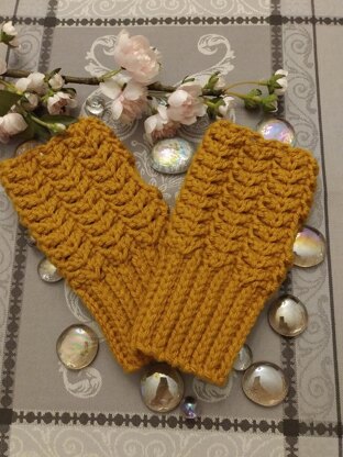 Butterfly Kisses fingerless gloves