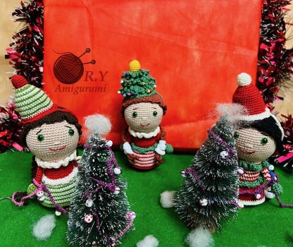 Amigurumi Christmas recycle doll