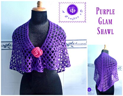 Purple glam shawl