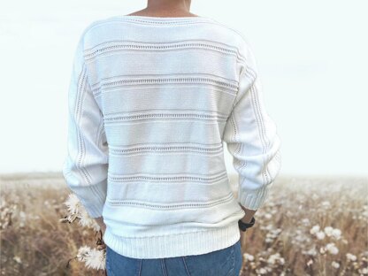 Quergestrickter Pullover