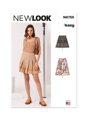 New Look Misses' Skirt In Two Lengths N6755 - Paper Pattern, Size A (6-8-10-12-14-16)