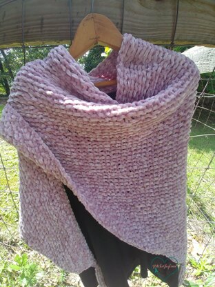 Easy Beginner Knit Shawl - Soft as Velvet Knitting pattern by Lena M