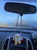 Crochet Duck on a Swing, Car Hanging, Car Charm/Accessory