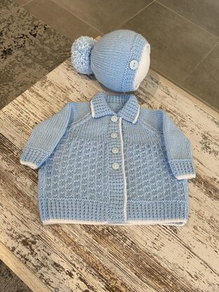 Charles Matinee Coat, Hat & Booties 16 inch chest newborn