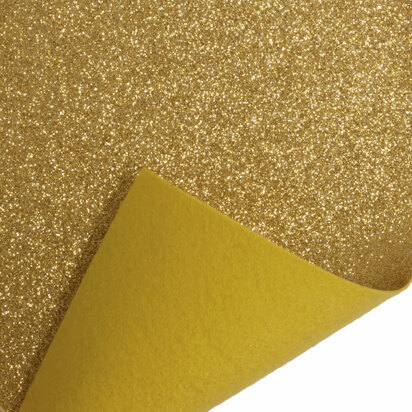 Trimits Glitter Felt Roll - 1m x45cm - Gold