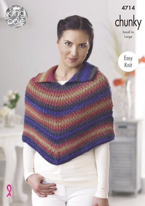 Cape & Accessories in King Cole Riot Chunky - 4714 - Downloadable PDF