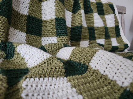 Modern Gingham Throw #5