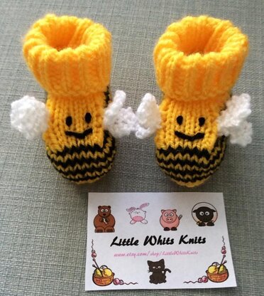 Bumblebee baby booties