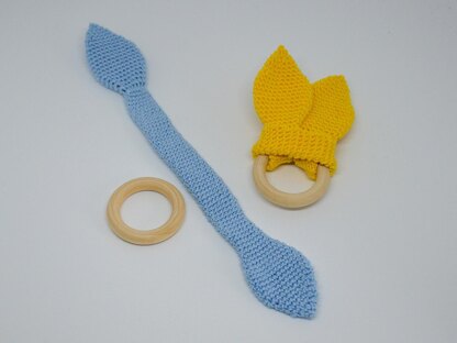 Baby teether with bunny ears