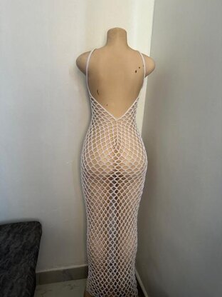 Halter maxi mesh dress
