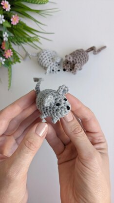 Crochet mouse pattern, easy crochet amigurumi pattern, crochet animals plush pattern