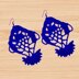 Crochet fish earrings