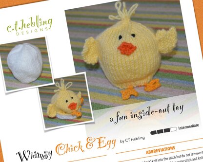 Chick & Egg Reversible Inside-Out Toy