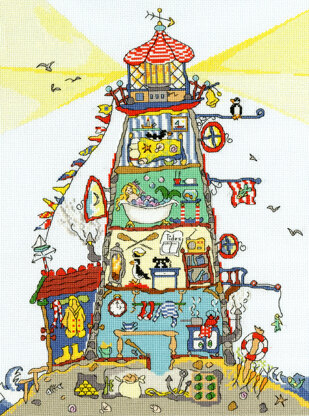 Bothy Threads Cut Thru Lighthouse Cross Stitch Kit - 26cm x 35cm