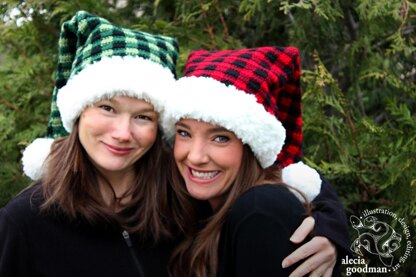 Holiday Plaid Santa Hat