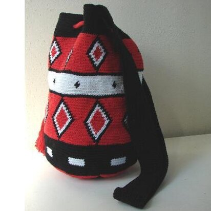 Mochila bag red black white