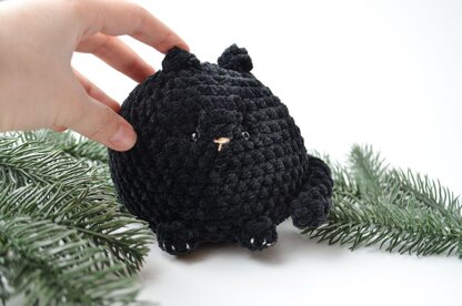 Plush black cat