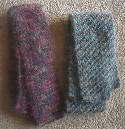 Two Fuzzy Scarves