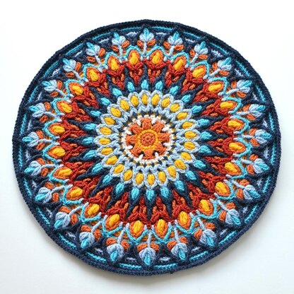 Spanish Mandala Pillow overlay crochet