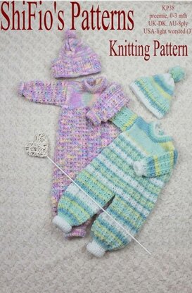 Knitting Pattern baby pram set UK & USA Terms #38