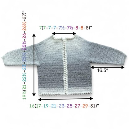 Top Down Popcorn Cardigan