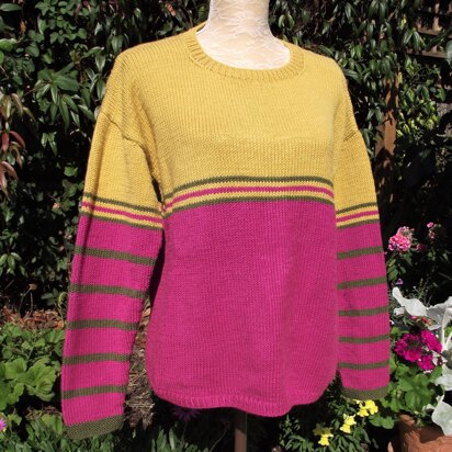 Easy Fit Colour-Block Sweater