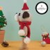 Bulldog Wearing Santa Clause Hat Plush Toy Crochet Pattern